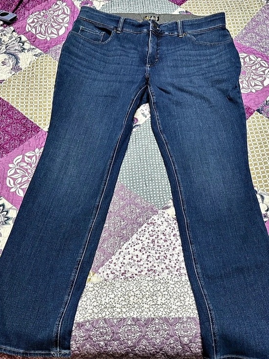 Lee Denim - Lee Plus Slim Fit Straight Leg Mid Rise Blue Jeans 20W Long